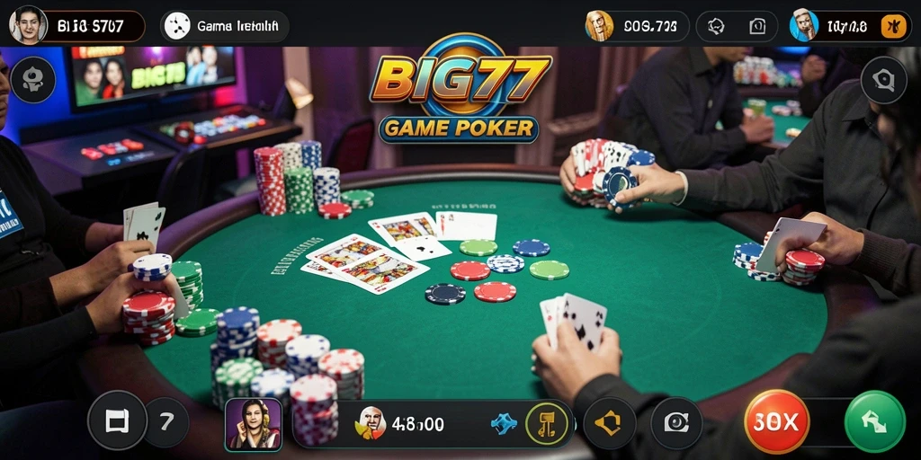 Menampilkan gameplay poker yang menarik dan seru di BIG77.