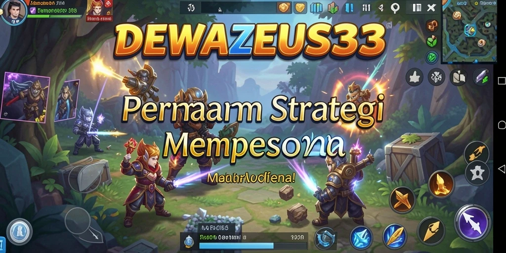 Screenshot DEWAZEUS33 menunjukkan gameplay strategi yang intens.