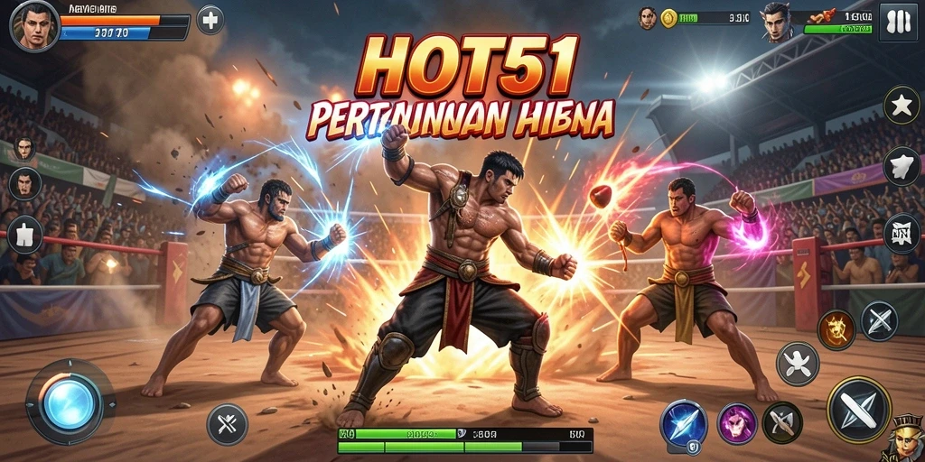 Gameplay seru dan animasi pertarungan dalam HOT51