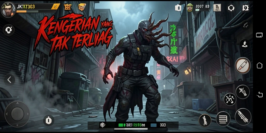 Screenshot dari gameplay menyeramkan JKT303.