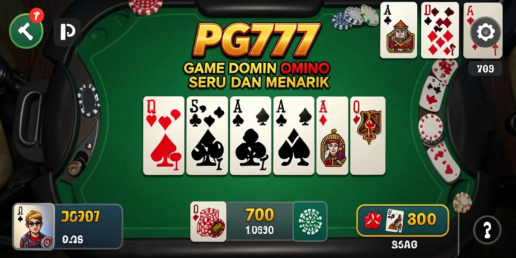 Tampilan gameplay PG777 dengan grafis domino yang menarik.