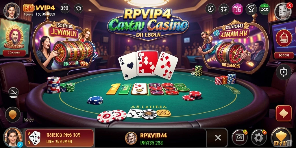 Screenshot utama RPVIP4 menampilkan suasana permainan Live Casino yang menarik.