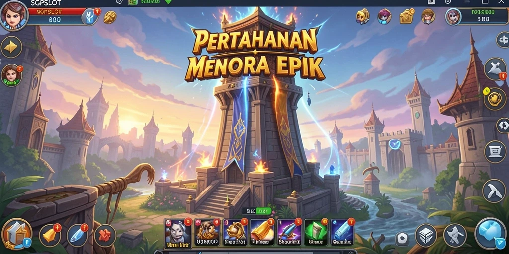 Menampilkan aksi seru dalam SGPSLOT Tower Defense.