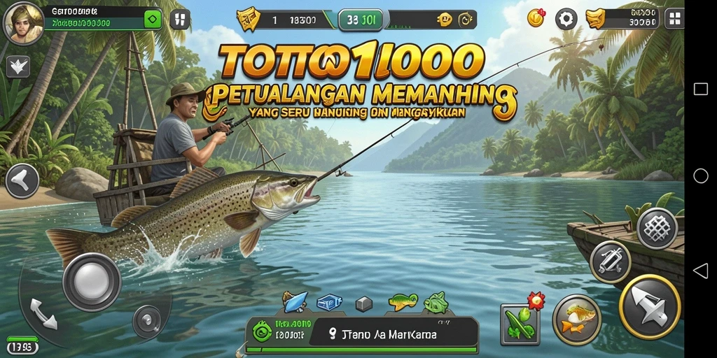 Tampilan gameplay seru dan penuh warna dalam TOTO1000.